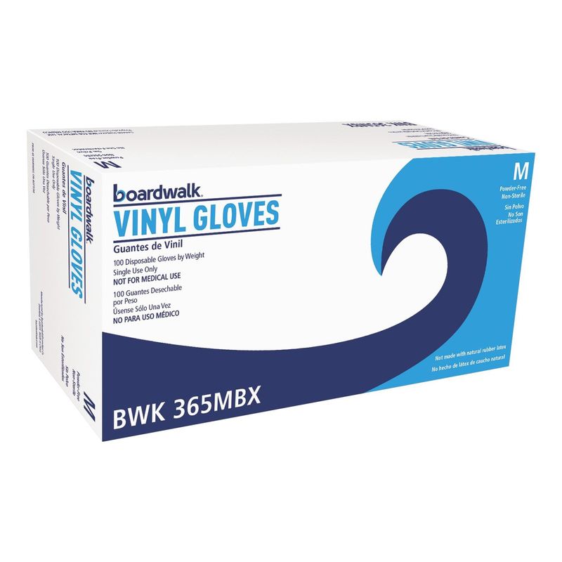 BOARDWALK VINYL GLOVES POWDER FREE MEDIUM 10X100CT