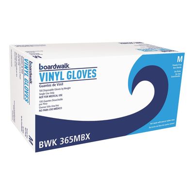 BOARDWALK VINYL GLOVES POWDER FREE MEDIUM 10X100CT