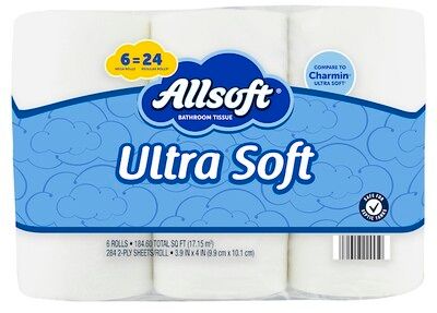 ALLSOFT MEGA ROLL ULTRA SOFT BATH TISSUE 6X6CT