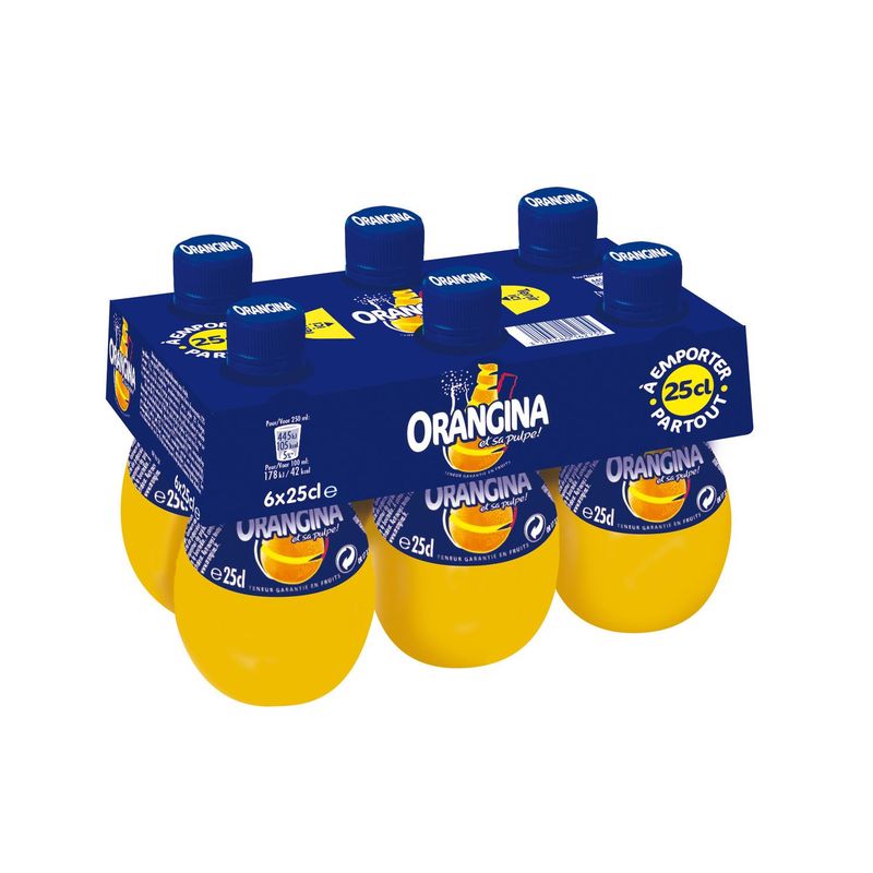 ORANGINA ORANGE SODA 4X6X250ML