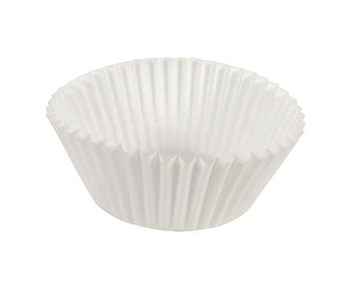 HOFFMASTER FLUTED WHITE BAKING CUPS (2&quot;X4.5&quot;) 20X500CT (610032)