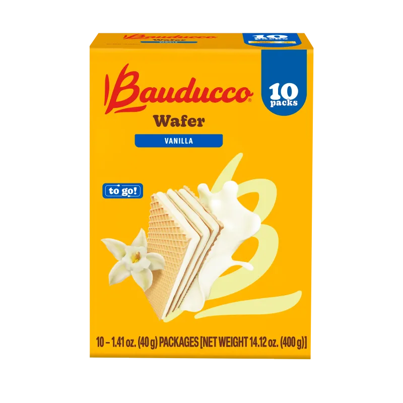 BAUDUCCO WAFER SINGLE SERVE - 10 PACKS VANILLA 6X400G