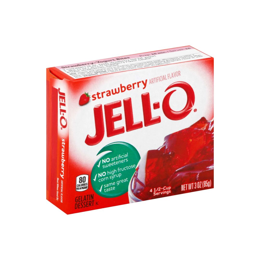 JELLO-O STRAWBERRY GELATIN 24X3OZ