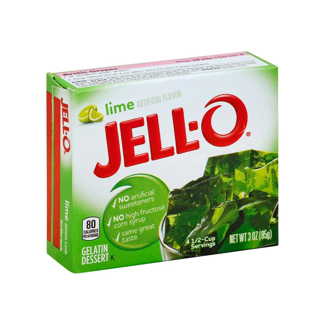 JELLO-O LIME GELATIN 24X3OZ