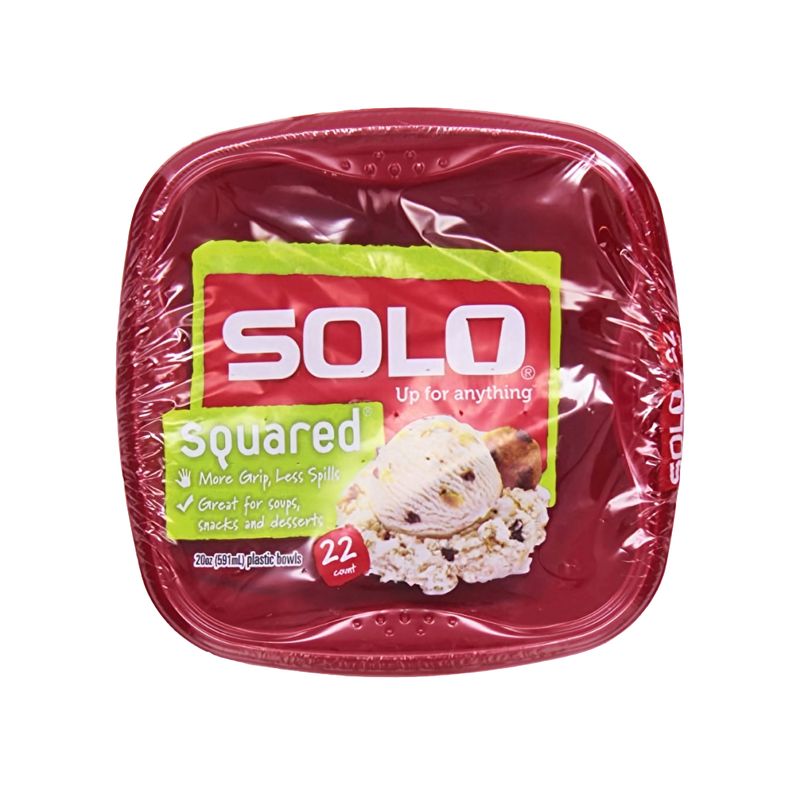 SOLO SQUARED BOWLS 18OZ 12X22CT