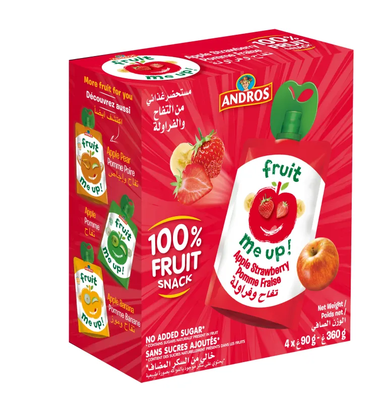 ANDROS FRUIT ME UP APPLE STRAWBERRY 8X4X90G