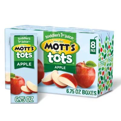 MOTT'S TOTS APPLE JUICE 32X6.75OZ