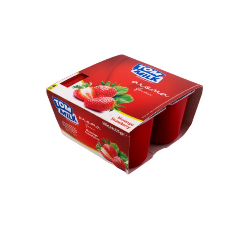 TOM MILK STRAWBERRY DAIRY DESSERT 6X4X125G