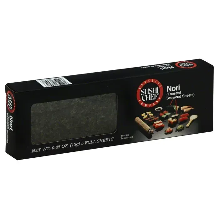 SUSHI CHEF NORI SEAWEED SHEETS 6X0.45OZ