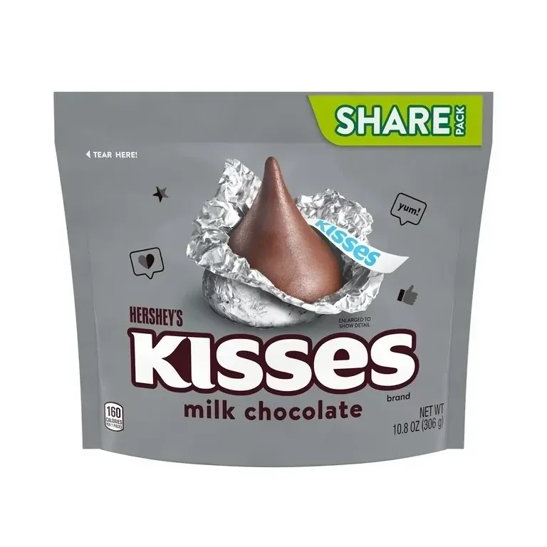 HERS. KISSES MILK CHOCOLATE BAGS 16X10.8OZ
