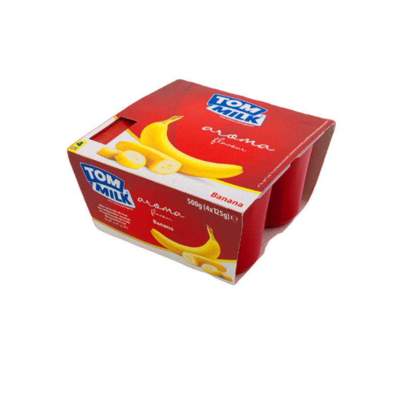 TOM MILK BANANA DAIRY DESSERT 6X4X125G