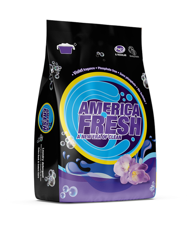 AMERICA FRESH POWDER DETERGENT VIOLET &amp; COLORS 10X1KG