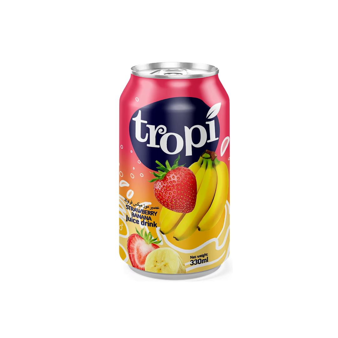 TROPI STRAWBERRY BANANA JUICE DRINK 24X330ML