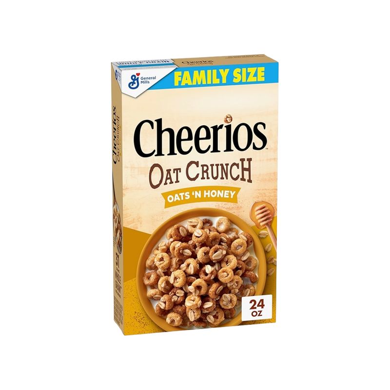 G-MILLS CHEERIOS OAT CRUNCH OATS 'N HONEY CEREAL 12X18.2OZ