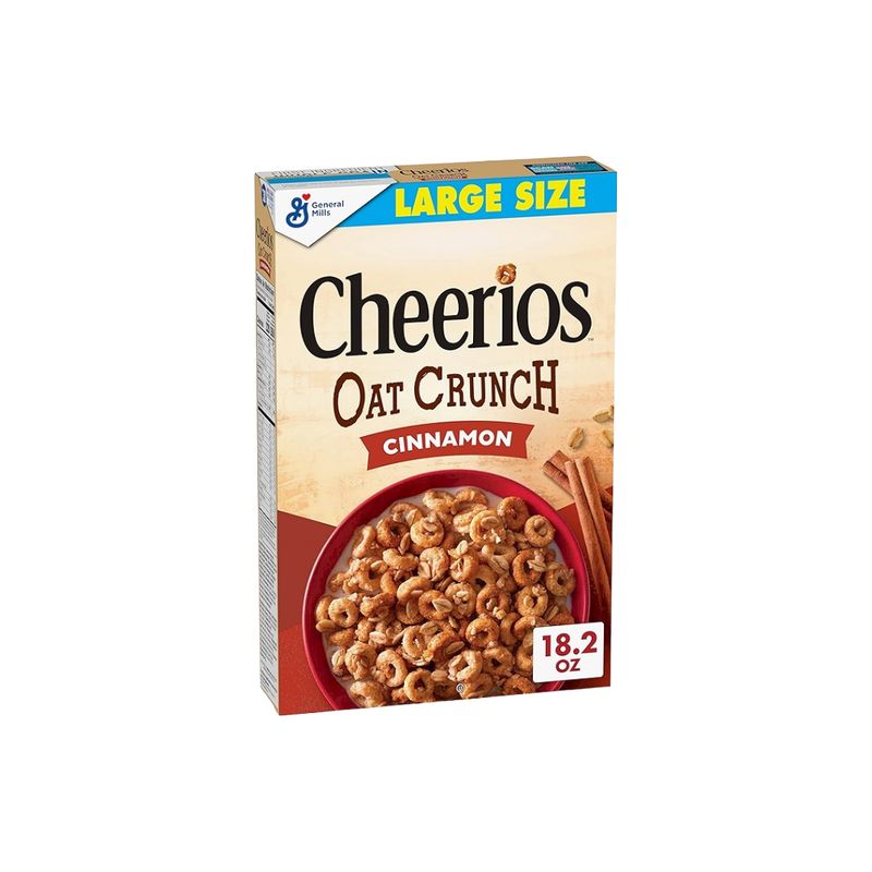 G-MILLS CHEERIOS CINNAMON OAT CRUNCH CEREAL 12X18.2OZ