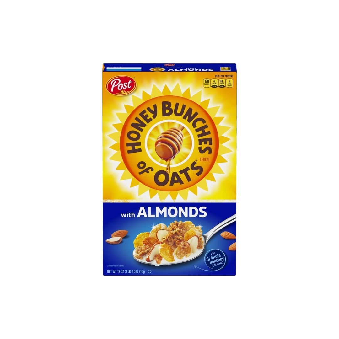 POST HBO HONEY ROAST CEREAL W/ ALMOND 12X18OZ