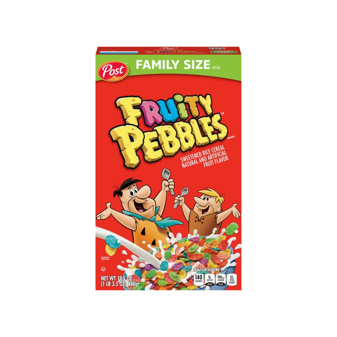 POST FRUITY PEBBLES CEREAL 10X19.5OZ