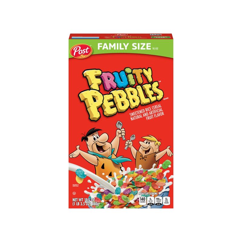 POST FRUITY PEBBLES CEREAL 10X19.5OZ