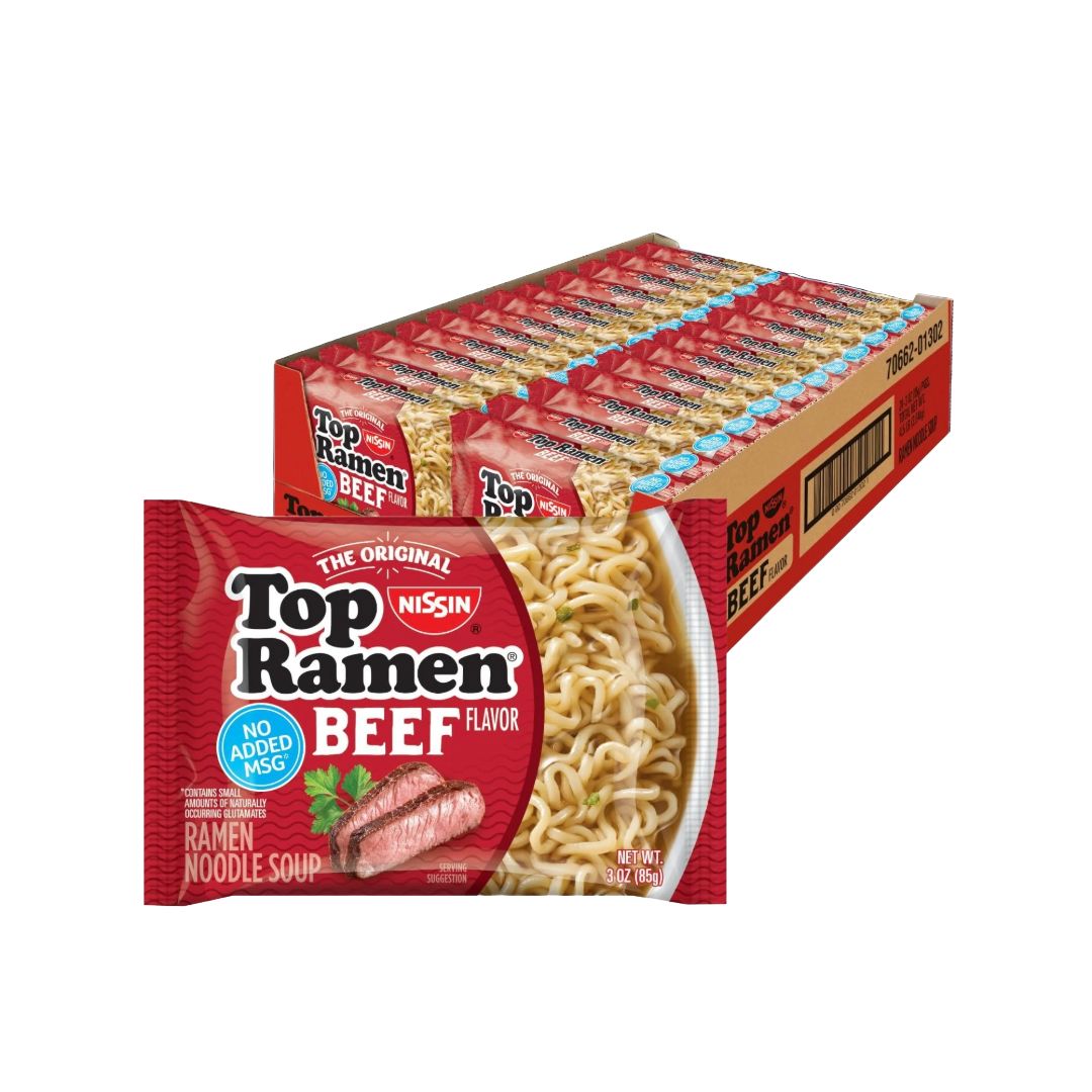 NISSIN BEEF NOODLE RAMEN 24X3OZ
