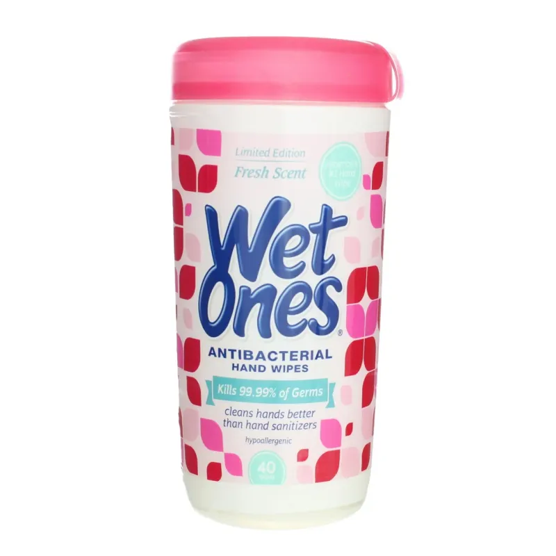 WET ONES ANTIBACTERIAL HAND WIPES 12X40CT