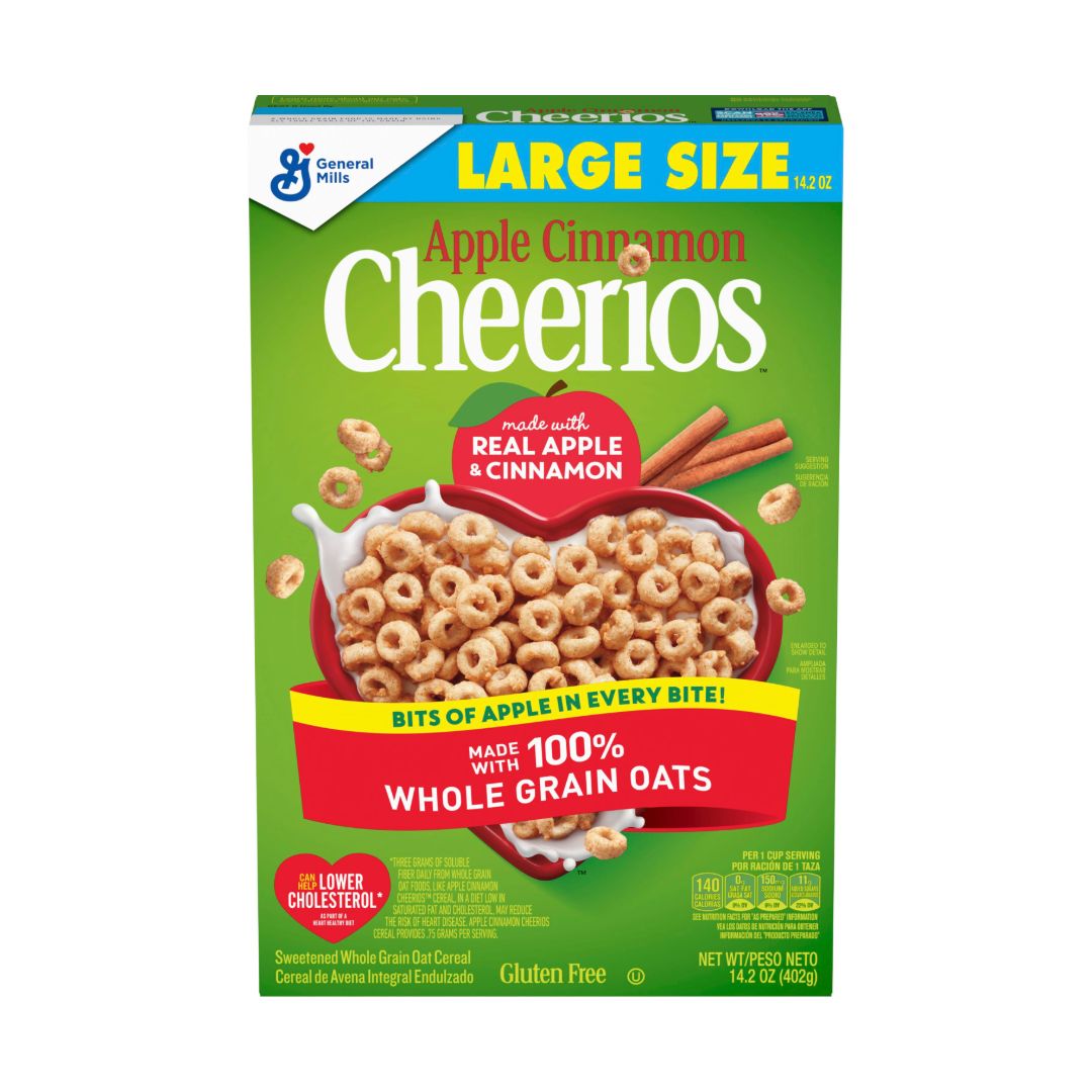 G-MILLS APPLE CINNAMON CHEERIOS CEREAL 8X14.2OZ