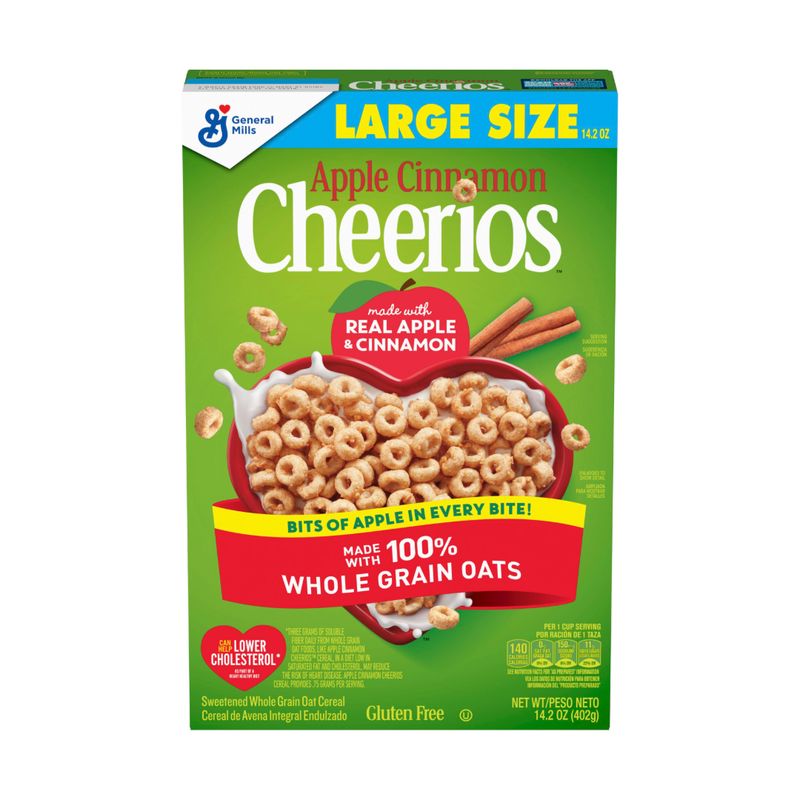 G-MILLS APPLE CINNAMON CHERRIOS CEREAL 8X14.2OZ