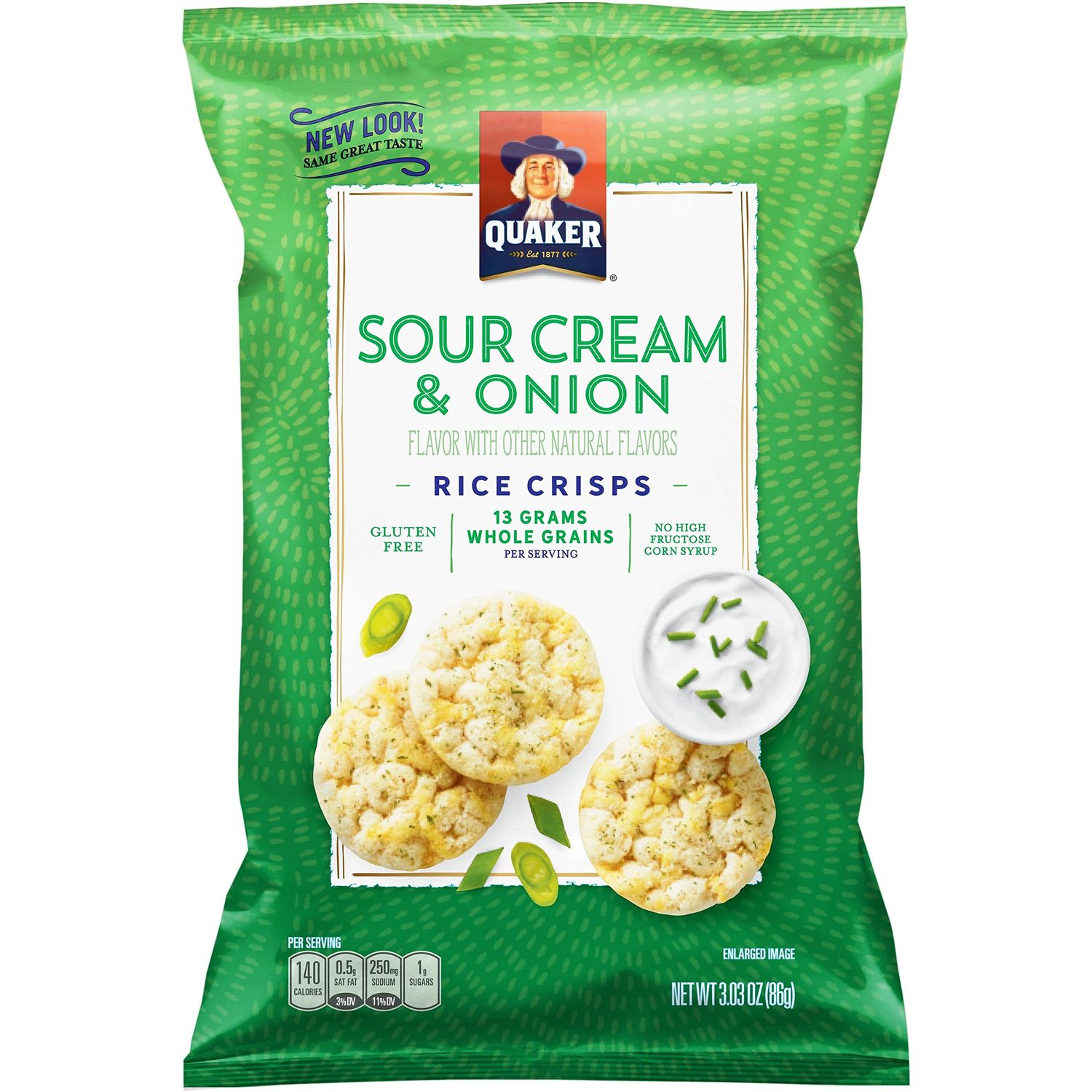 D-QUAKER SOUR CREAM &amp; ONION RICE CRISP 12X3.03OZ