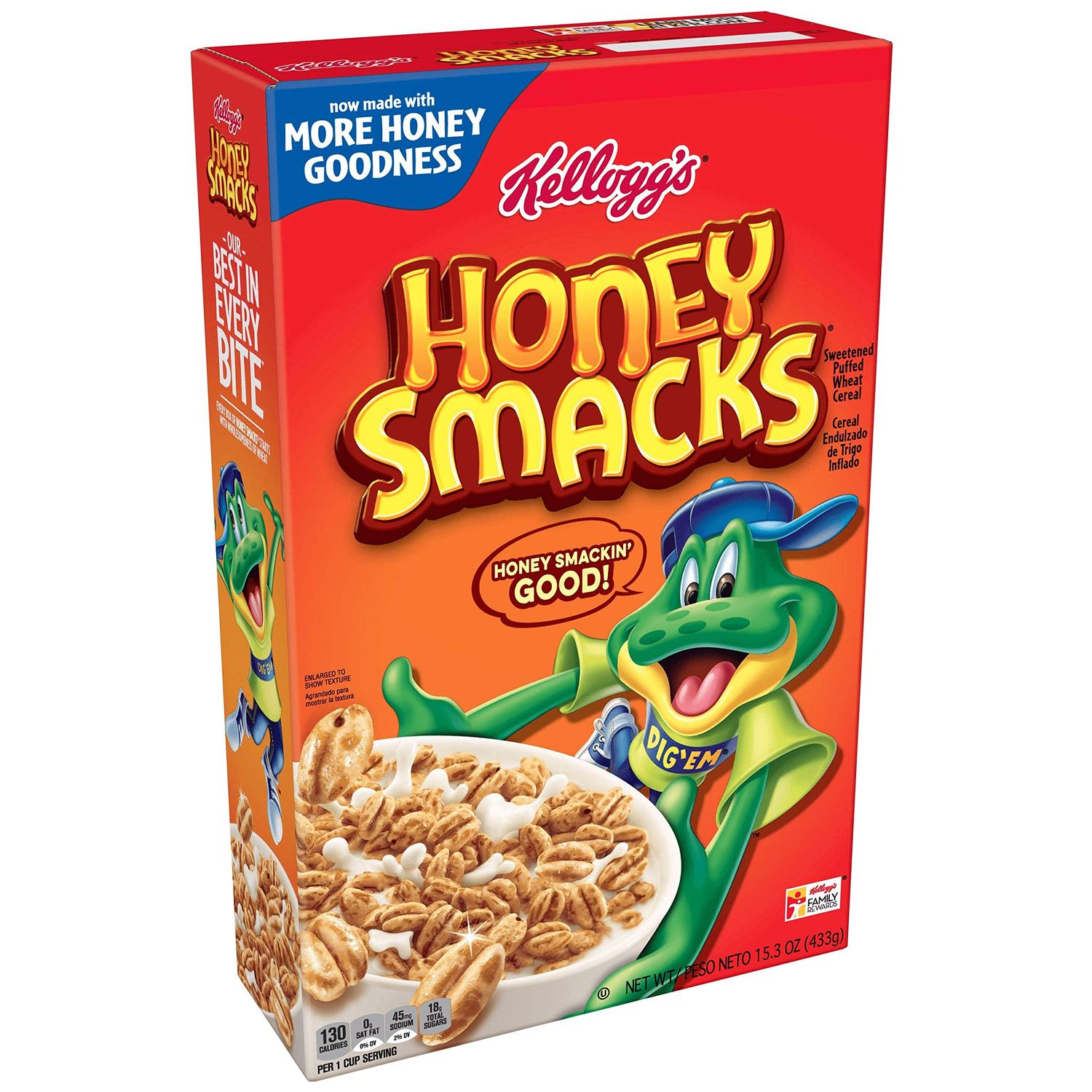 KELLOGG'S HONEY SMACKS CEREAL 8X15.3OZ
