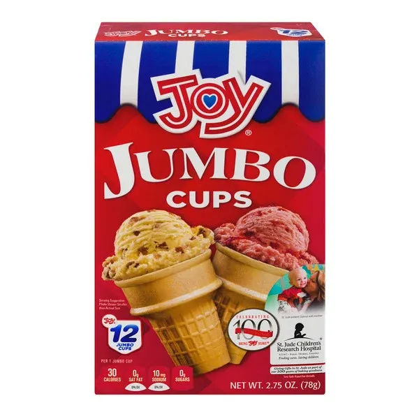 JOY JUMBO ICE CREAM CUPS 12X12CT