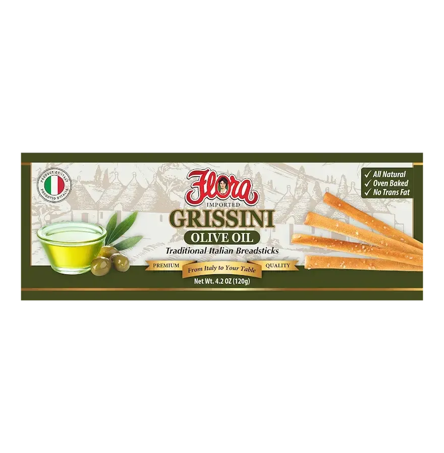 FLORA GRISSINI OLIVE OIL 12X120GR