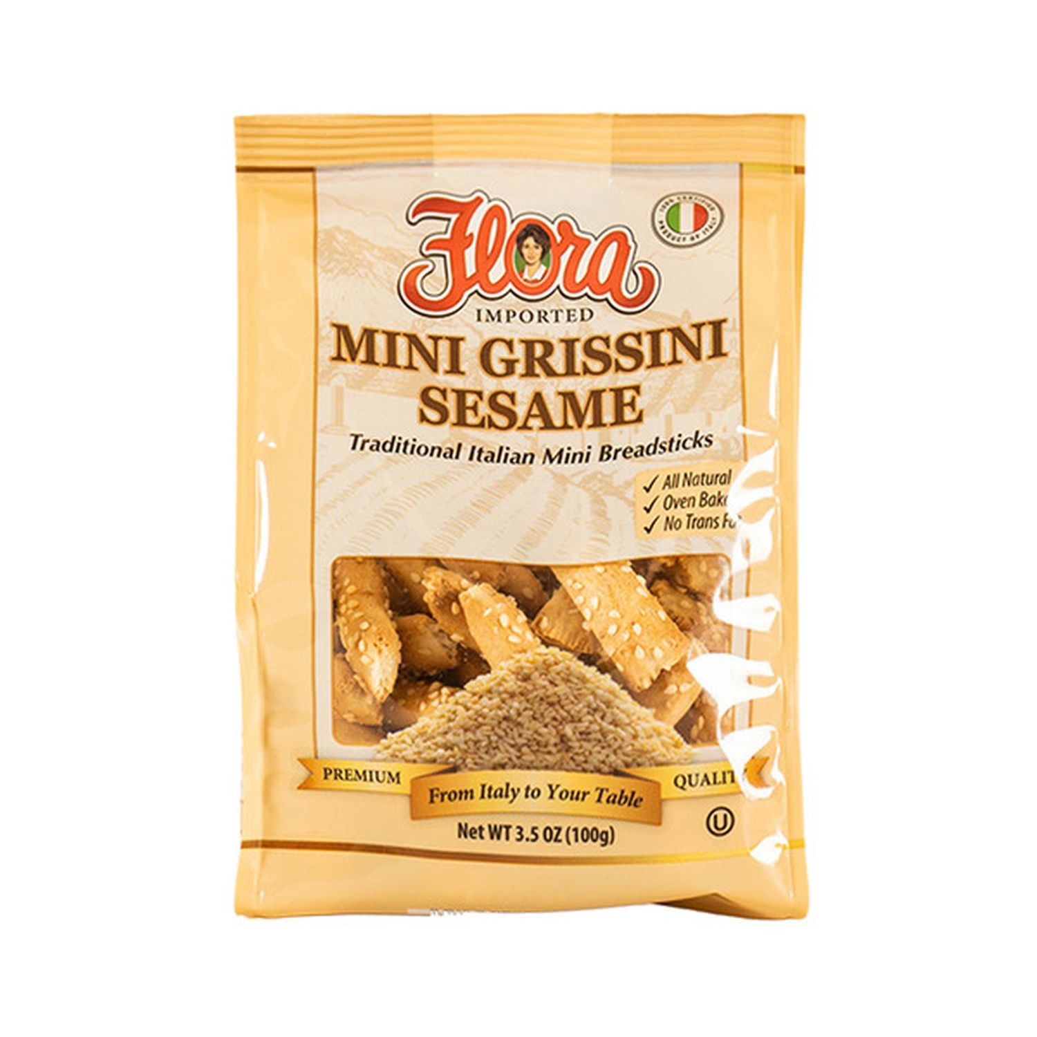 FLORA GRISSINI SESAME 12X120GR