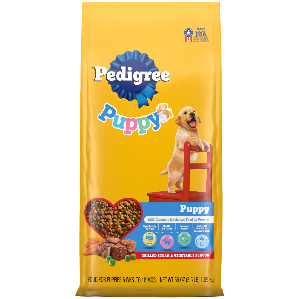 PEDIGREE PUPPY STEAK &amp; VEGETABLE FLAVOR 4X3.5#