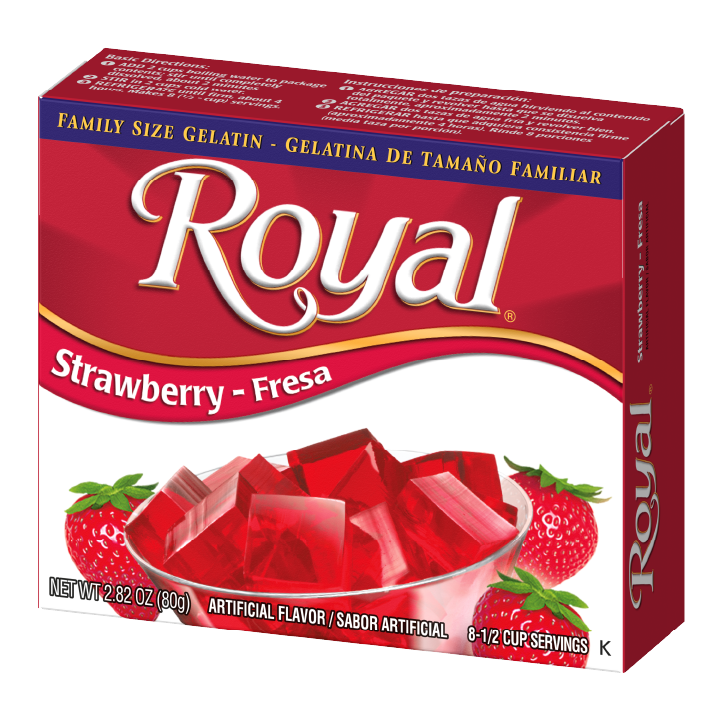 ROYAL STRAWBERRY GELATIN 12X2.8OZ