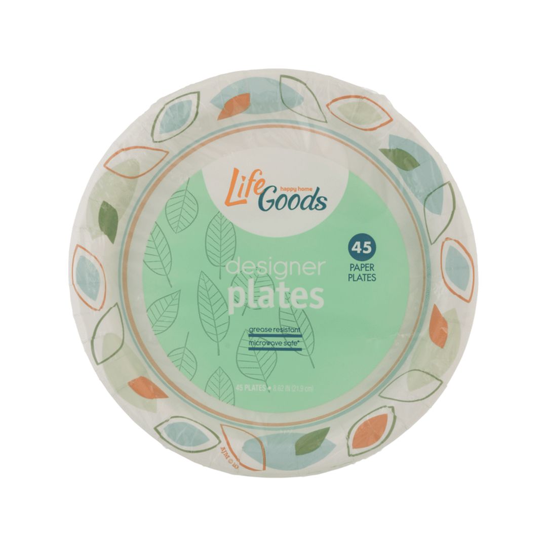LIFE GOODS DESIGN ULTRA COAT ROUND PAPER PLATE 8.62" 10X35CT