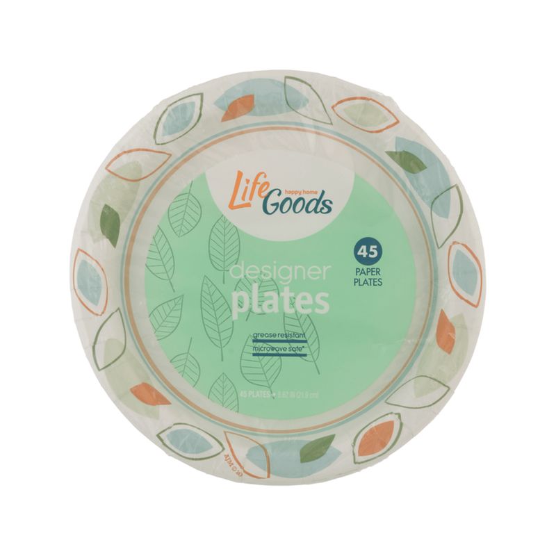 LIFE GOODS DESIGN ULTRA COAT ROUND PAPER PLATE 8.62" 10X35CT