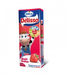 LAIT AROMATISE DELISSO FRAISE 24X200ML