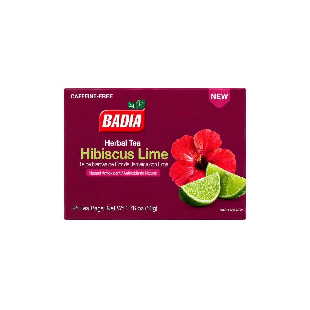 BADIA HIBISCUS LIME HERBAL TEA 10X25CT