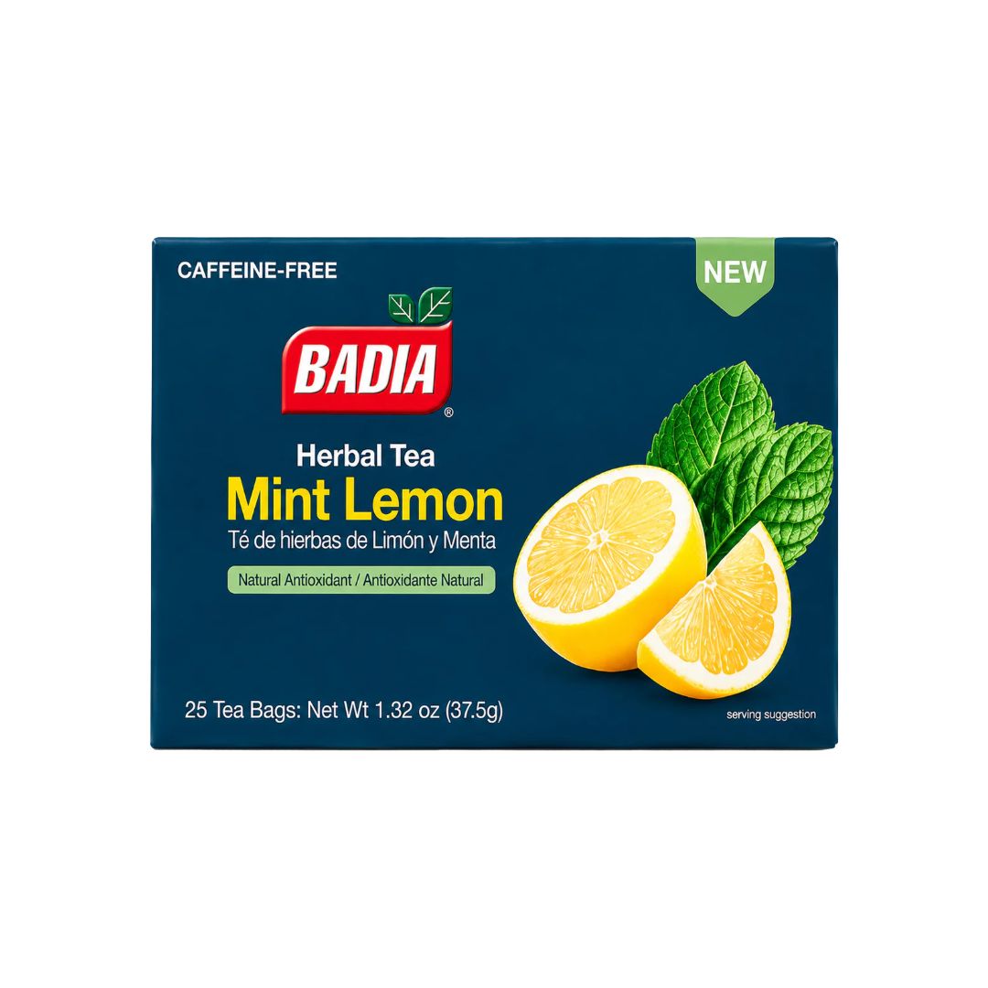 BADIA MINT LEMON HERBAL TEA 10X25CT