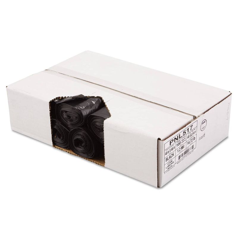 PENNY LANE CAN LINER LD 45GAL BLACK 100CT (PNL517)