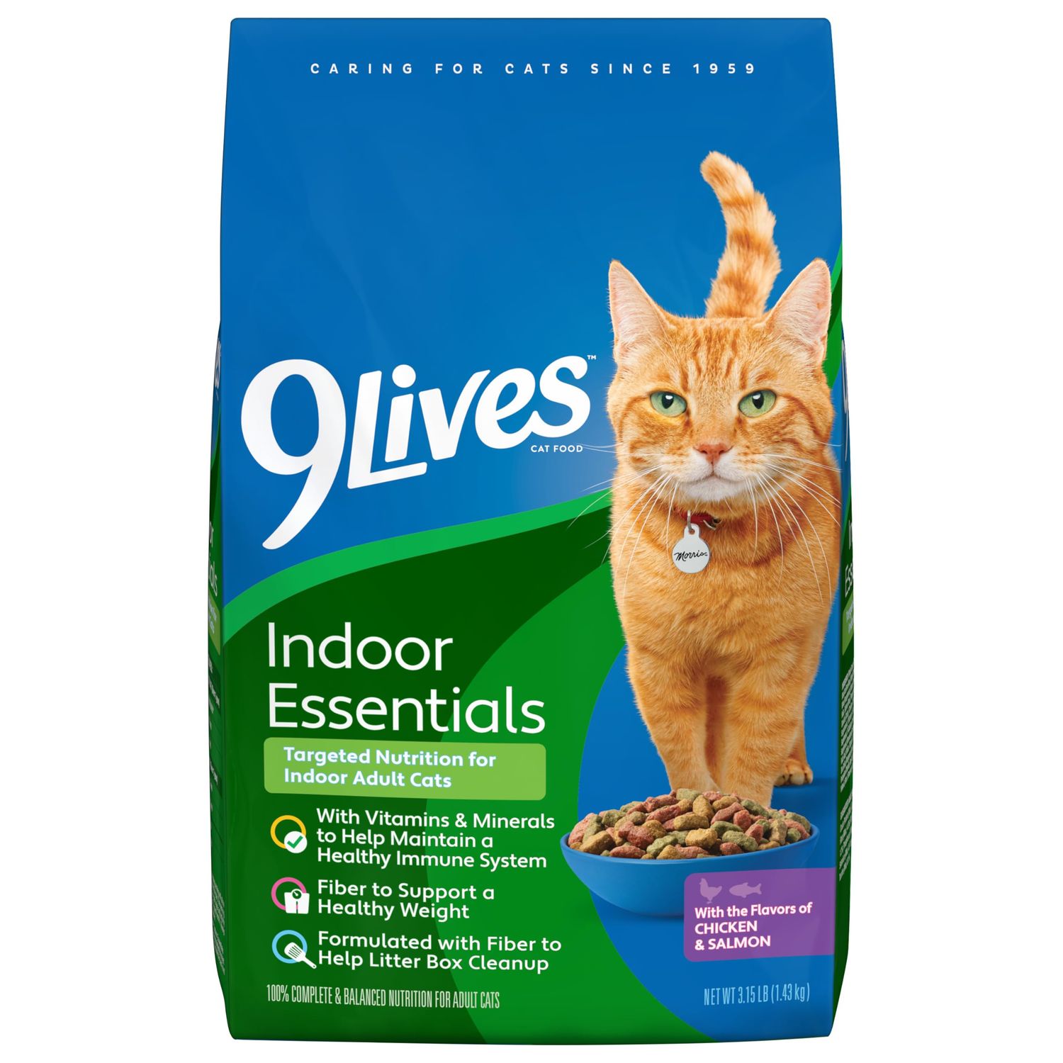 9LIVES INDOOR ESSENTIALS FOR ADULT CATS 4X3.15#