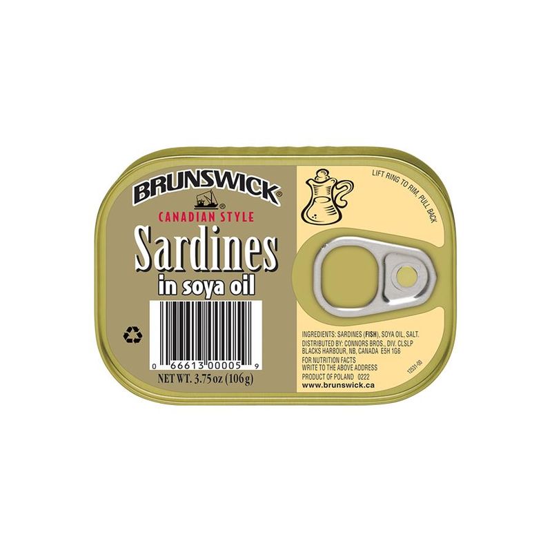 BRUNSWICK SARDINES IN SOYA OIL - P. O. CHINA  50X106G