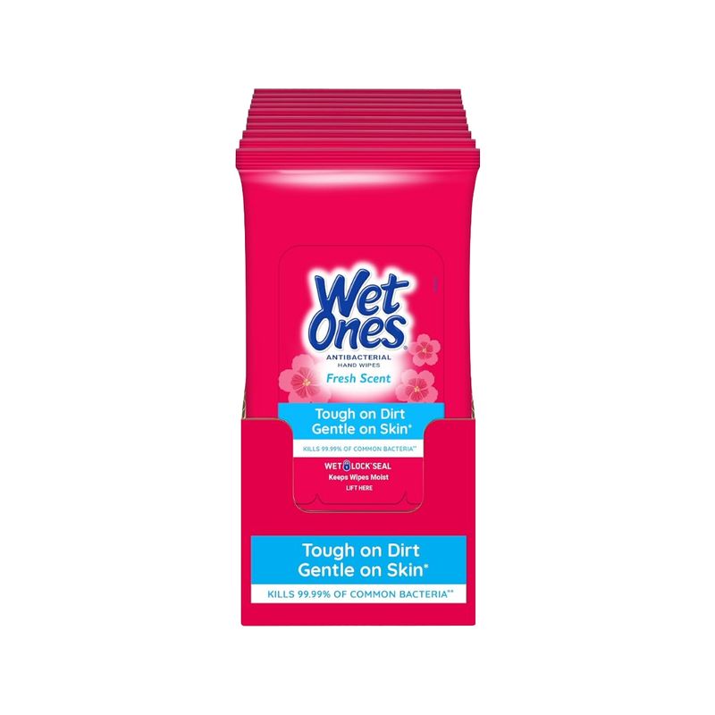 WET ONES ANTIBACTERIAL HAND WIPES FRESH SCENT 10X20CT