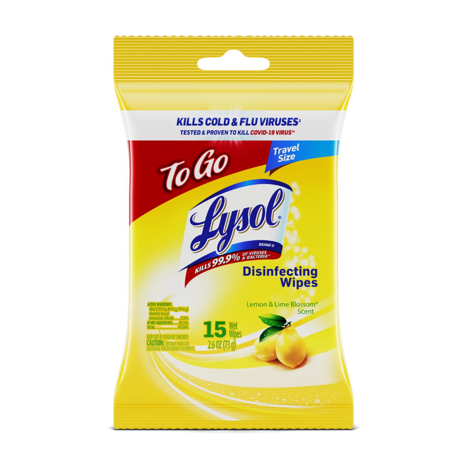 LYSOL DISINFECTING WIPES LEMON &amp; LIME BLOSSOM (FP) 24X15CT
