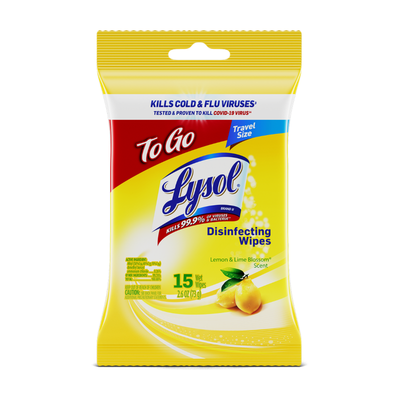 LYSOL DISINFECTING WIPES LEMON &amp; LIME BLOSSOM (FP) 24X15CT