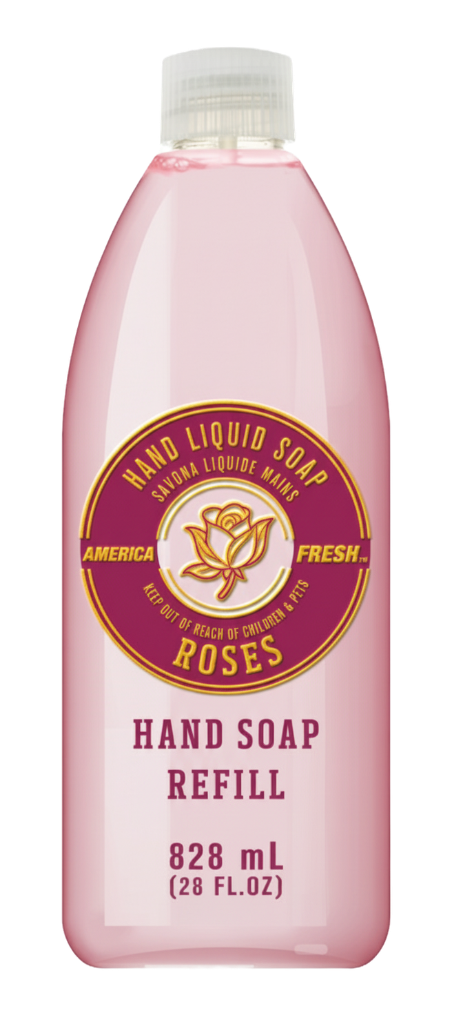 AMERICA FRESH HAND SOAP REFILL ROSES 12X828MML
