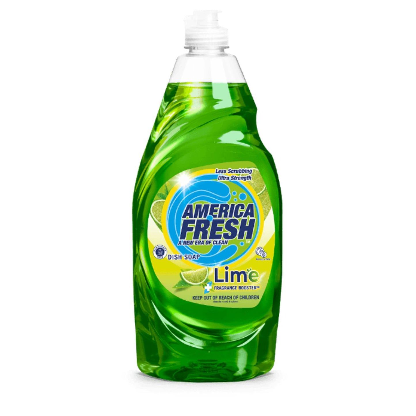 AMERICA FRESH DISH SOAP LIME &amp; FRAGRANCE BOOSTER 12X520ML