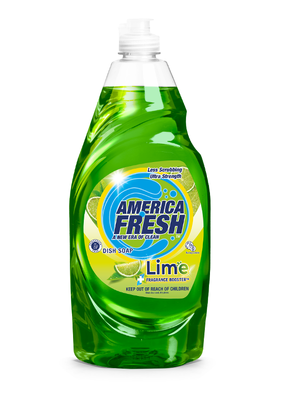 AMERICA FRESH DISH SOAP LIME &amp; FRAGRANCE BOOSTER 12X860ML