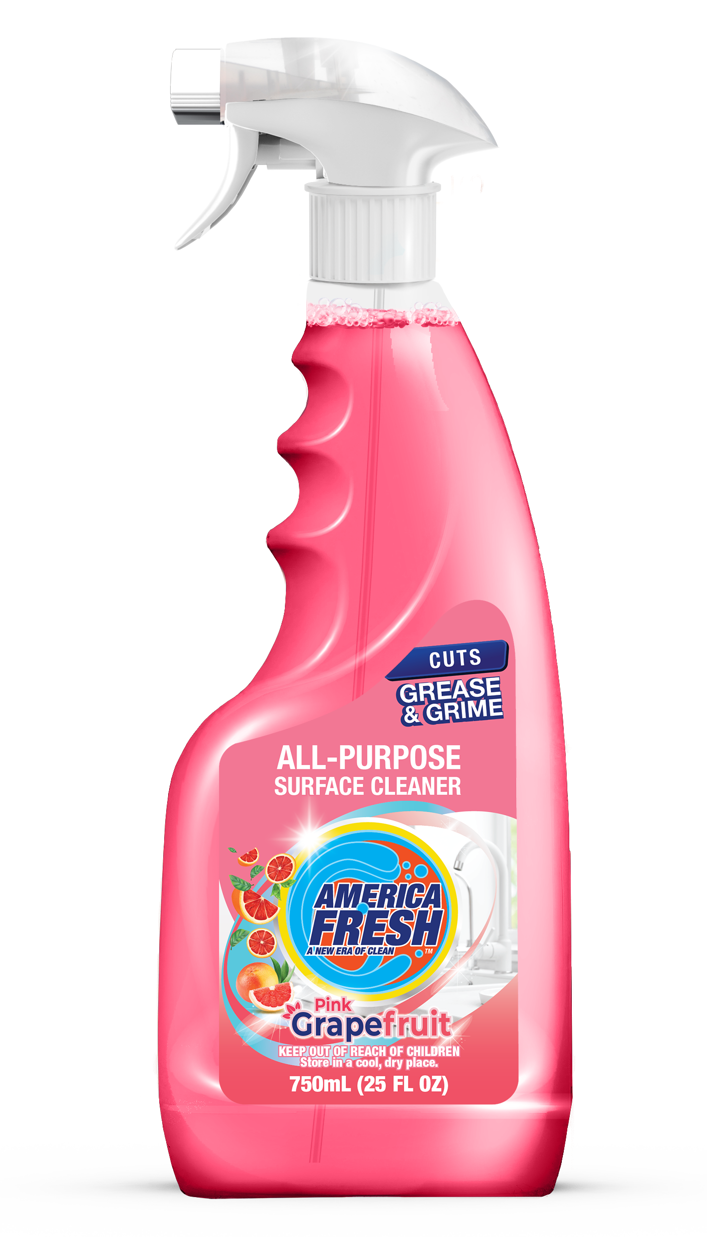 AMERICA FRESH ALL PURPOSE CLEANER PINK GRAPEFRUIT 12X750ML