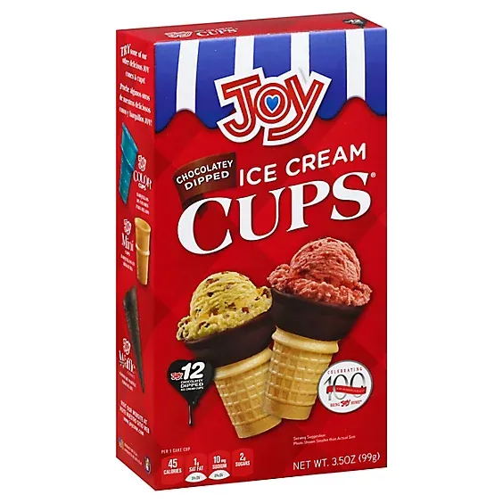JOY CHOCOLATEY DIPPED CUPS 10X12X3.5OZ