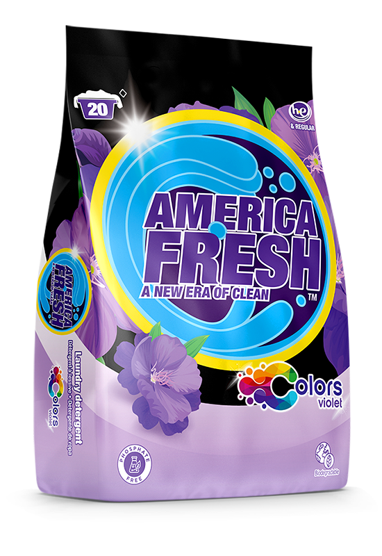 AMERICA FRESH POWDER DETERGENT VIOLET &amp; COLORS 10X2KG